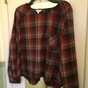 NEW burgundy and brown blouse